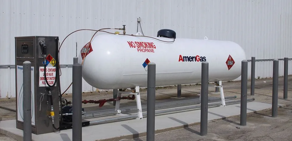 AmeriGas propane dispenser tank and pump at our Delray Beach store