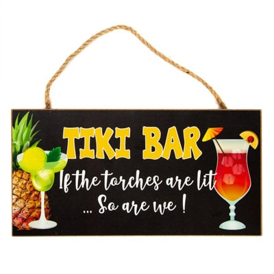 Tiki Bar Torches Sign