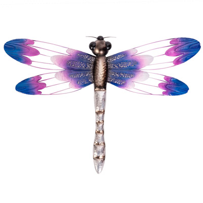Metal Wall Purple Dragonfly
