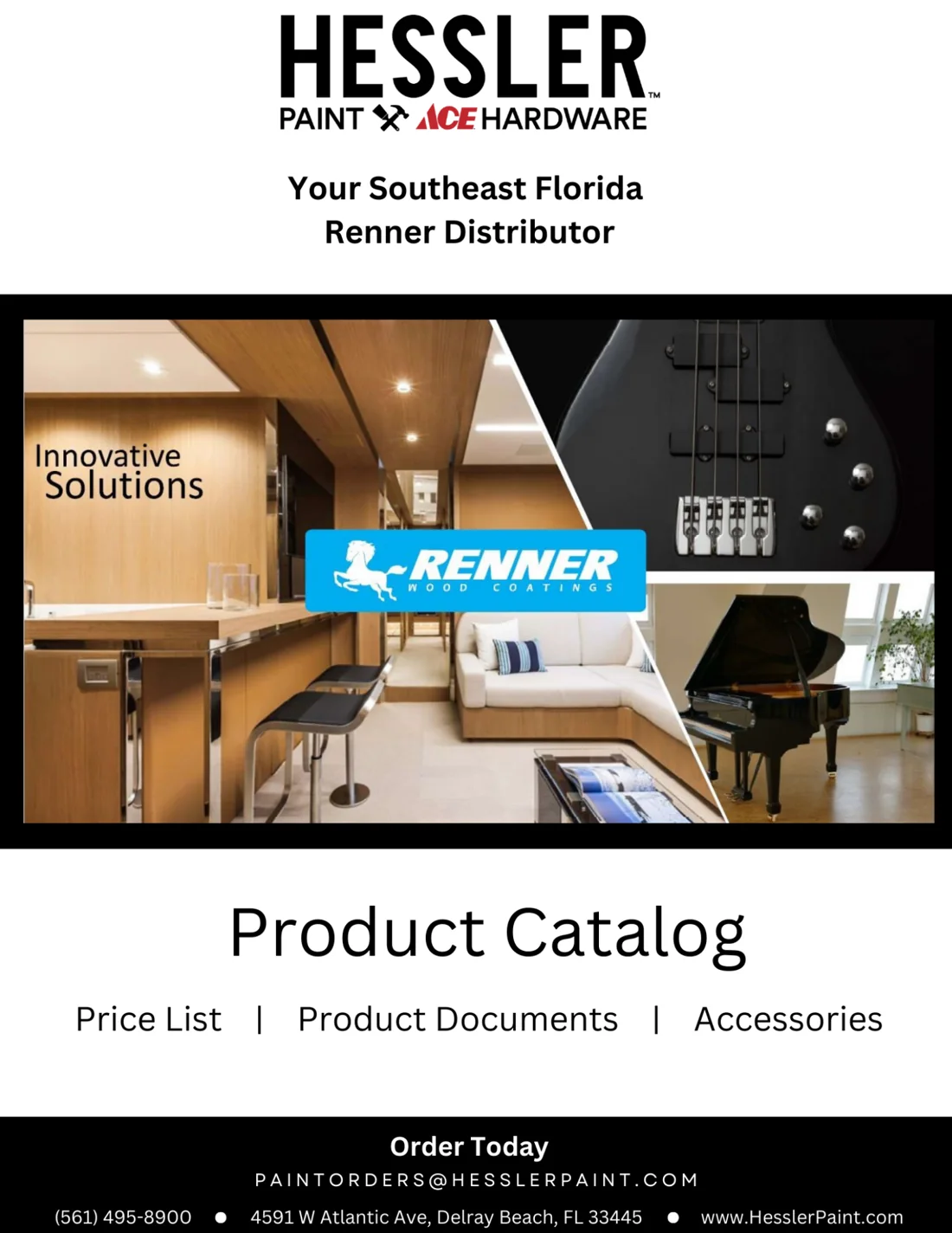 Cover of the Renner Wood Coatings Aquaris product catalog