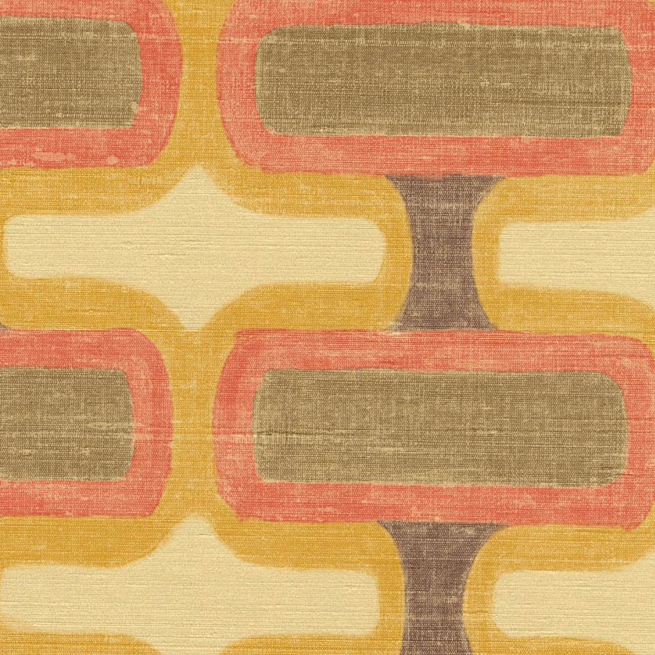 Élitis Rythme — Sienne brûlée Vinyl on a paper ground wallpaper in Sienne brûlée