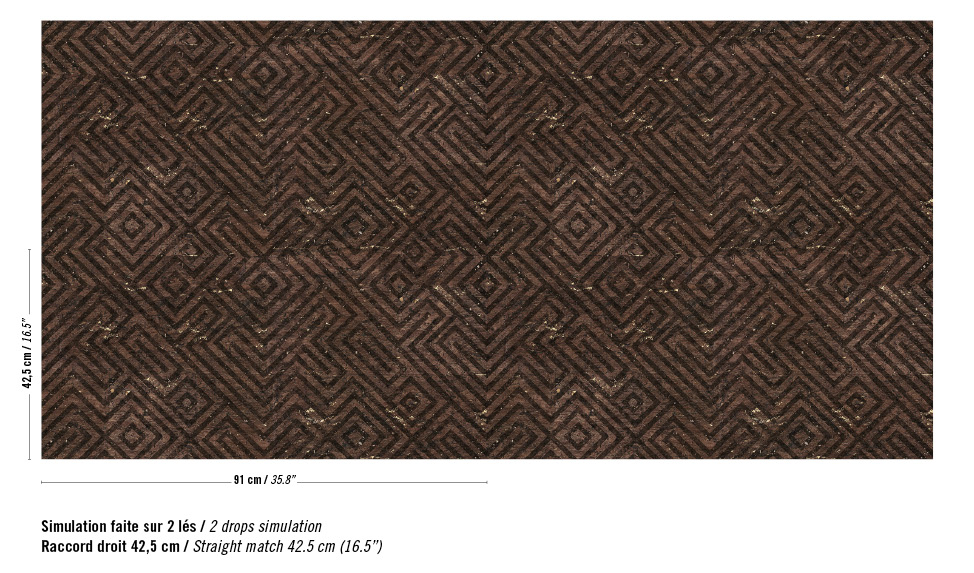 Élitis Labyrinthe — Sensation forte wallpaper detail