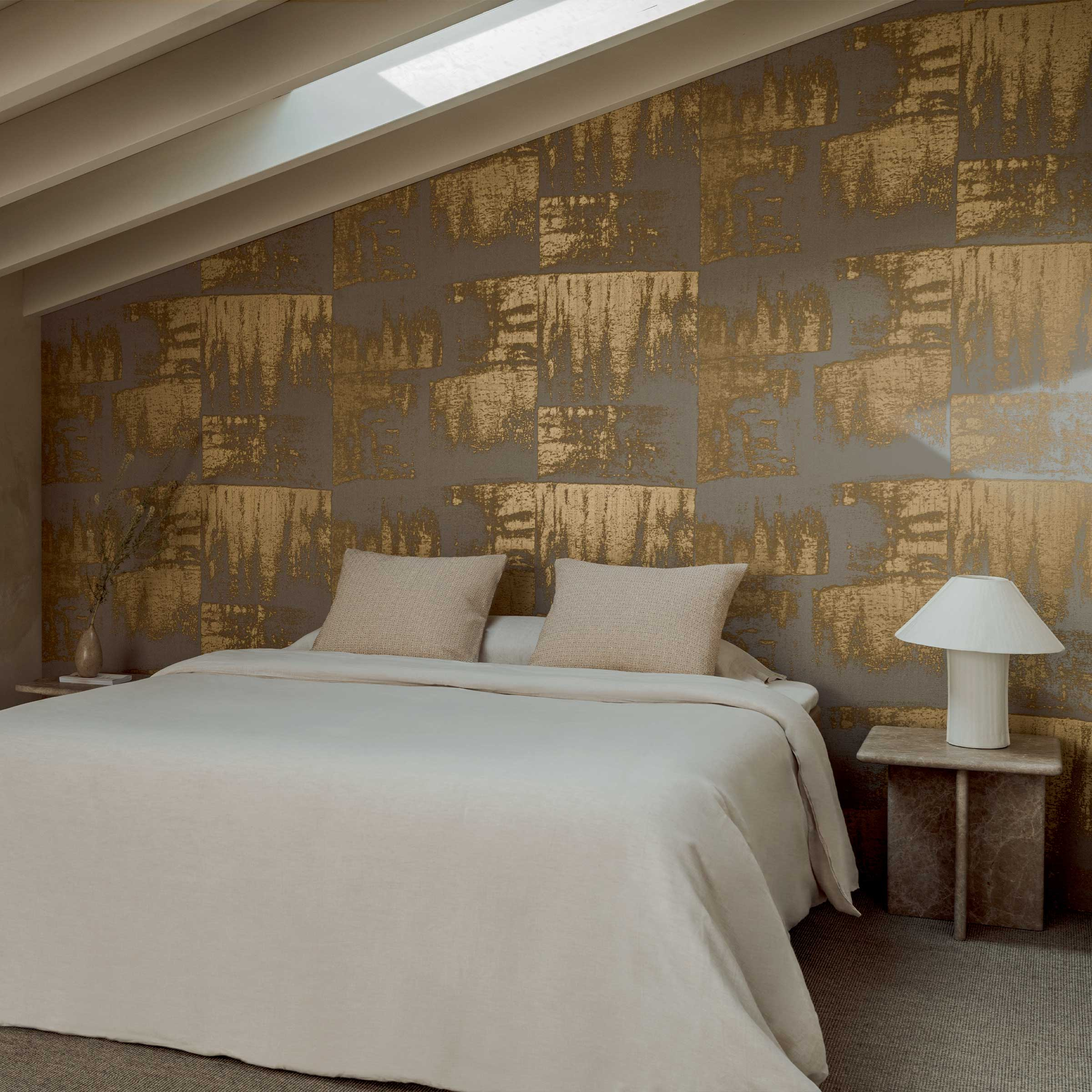 Élitis Muse — De l'or en plaque wallpaper detail