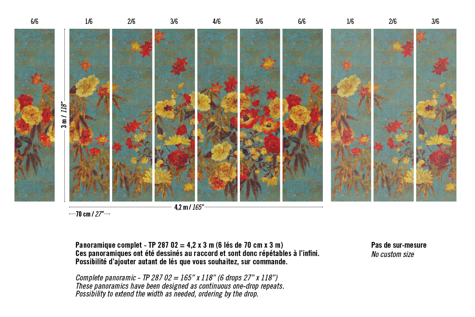Élitis Tendres silences — Extatique floraison wallpaper detail