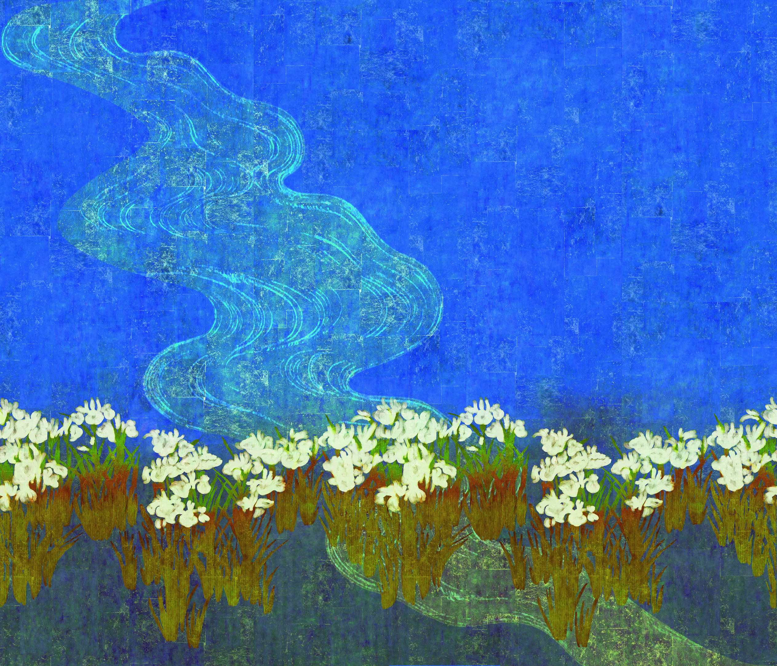 Élitis Mémoire d'un jardin — Les roses de l'art Non woven base wallpaper in Les roses de l'art