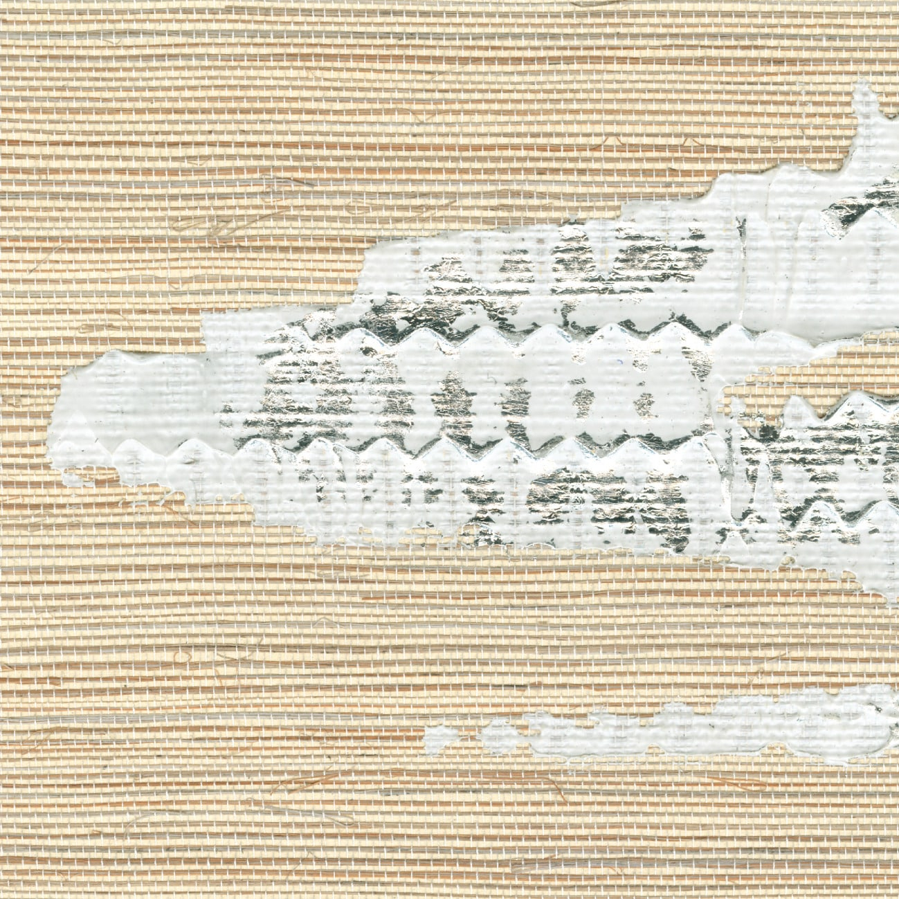Élitis Orion — Fragment de rêve 70% Sisal 25% Acrylic colour 5% Metallic foil on paper backing wallpaper in Fragment de rêve