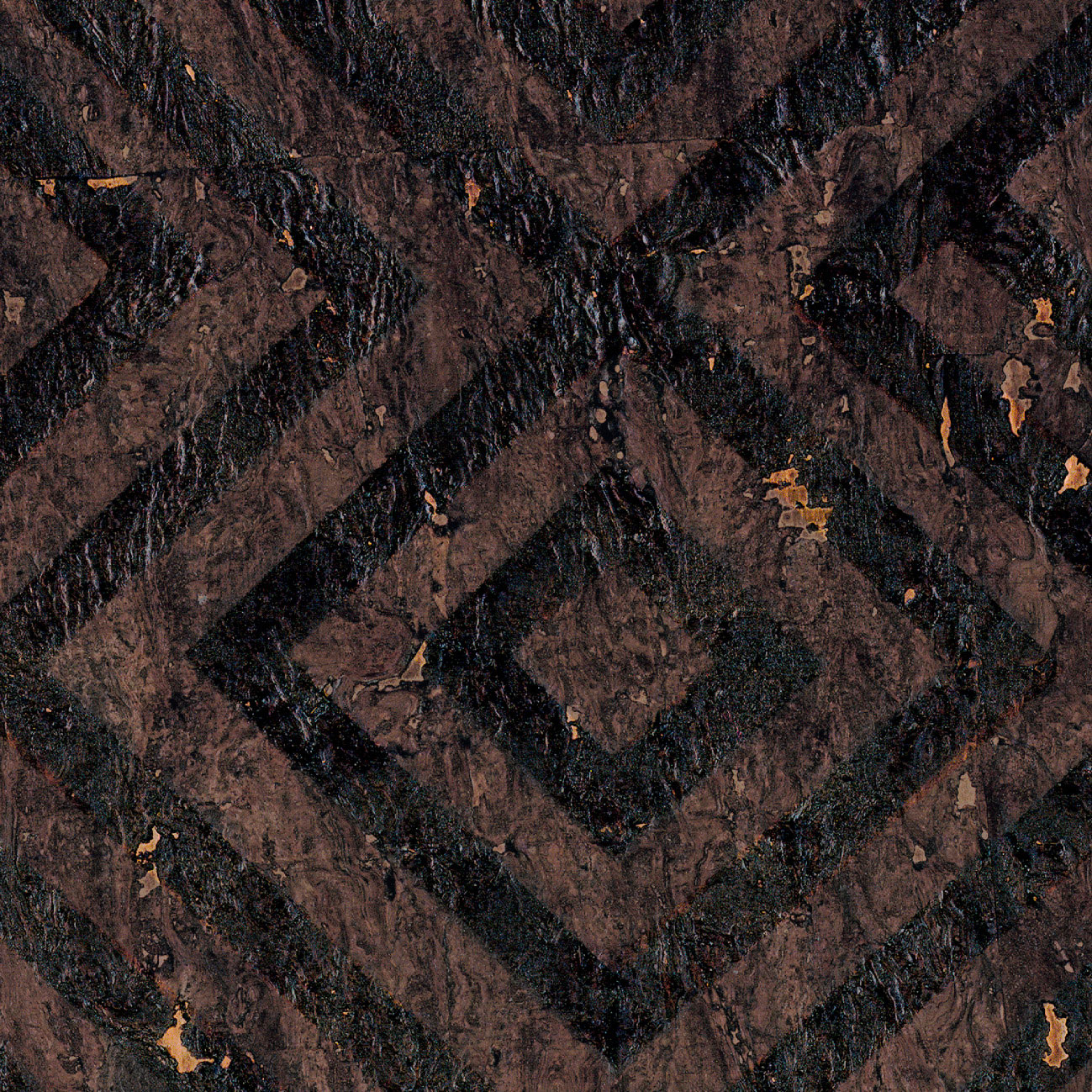 Élitis Labyrinthe — Sensation forte 100% cork on paper backing wallpaper in Sensation forte