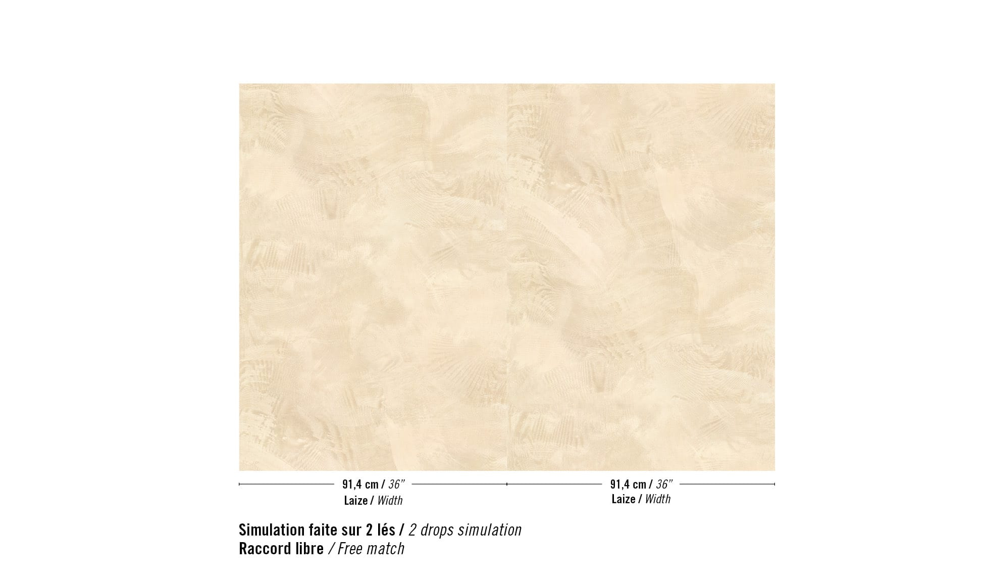 Élitis Lithos — Voile de Lorelei wallpaper detail