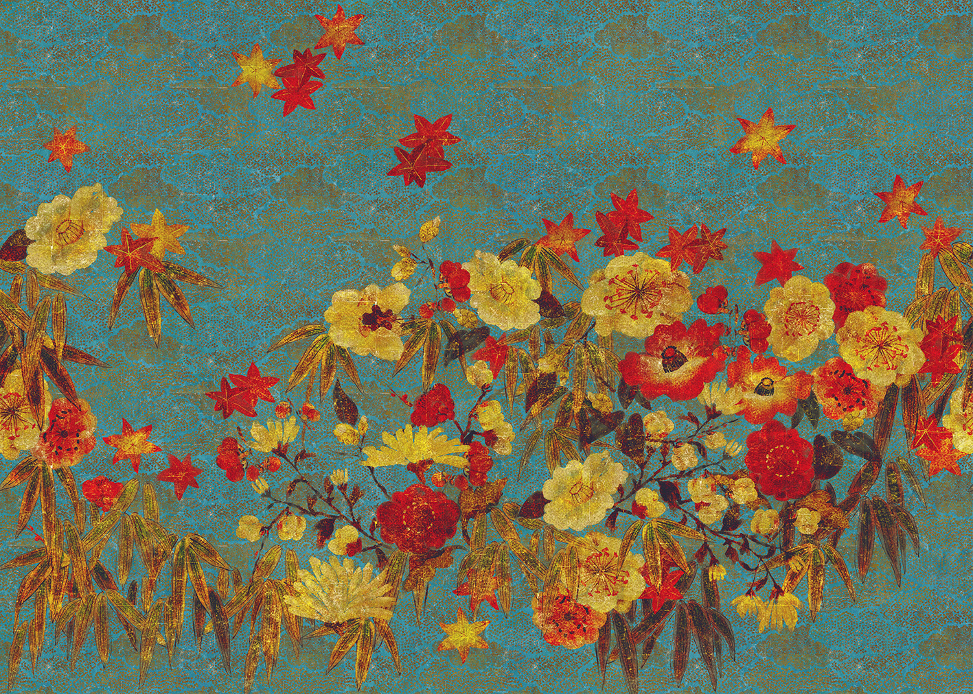 Élitis Tendres silences — Extatique floraison Non woven base wallpaper in Extatique floraison
