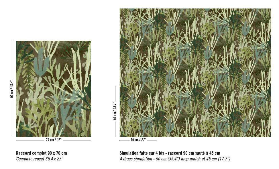 Élitis Algues — Désir inflammable wallpaper detail