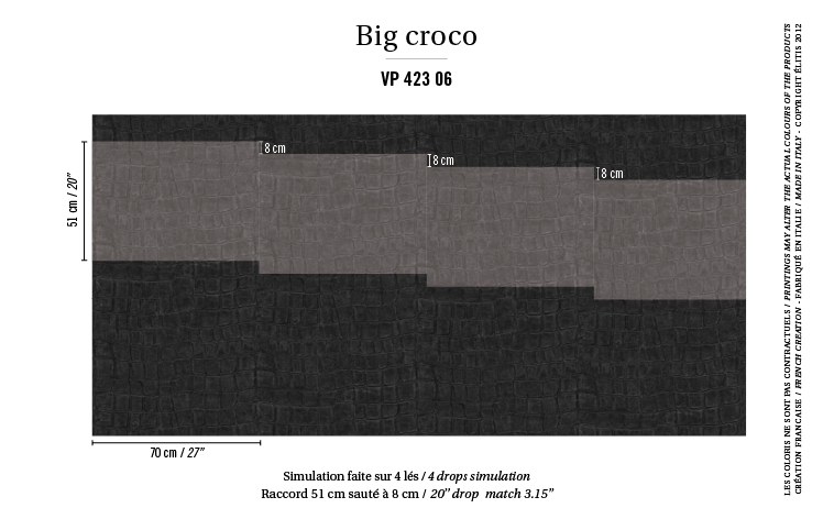 Élitis Big Croco — Au pays Himbas wallpaper detail