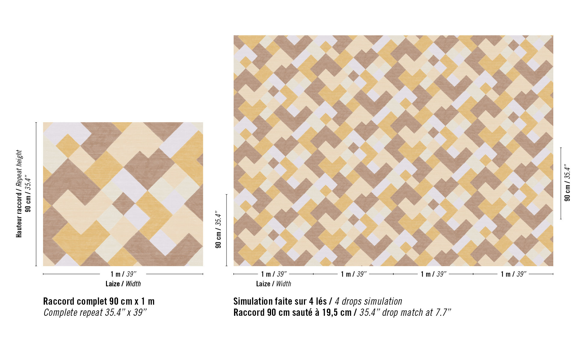 Élitis Twill — Ombre d'oasis wallpaper detail