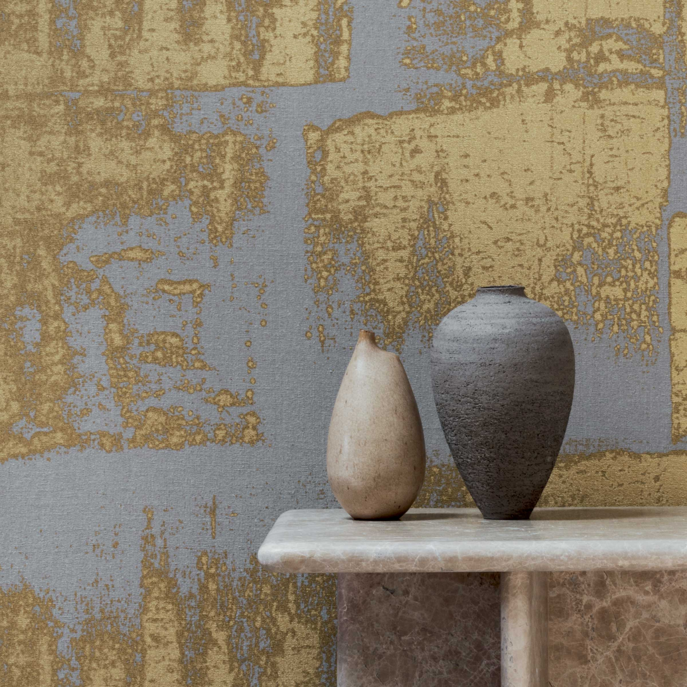 Élitis Muse — De l'or en plaque wallpaper detail