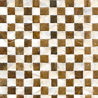 Élitis Nacre vichy — L'été s'en est allé 90% Mother of Pearl 10% Paper on non woven backing wallpaper in L'été s'en est allé