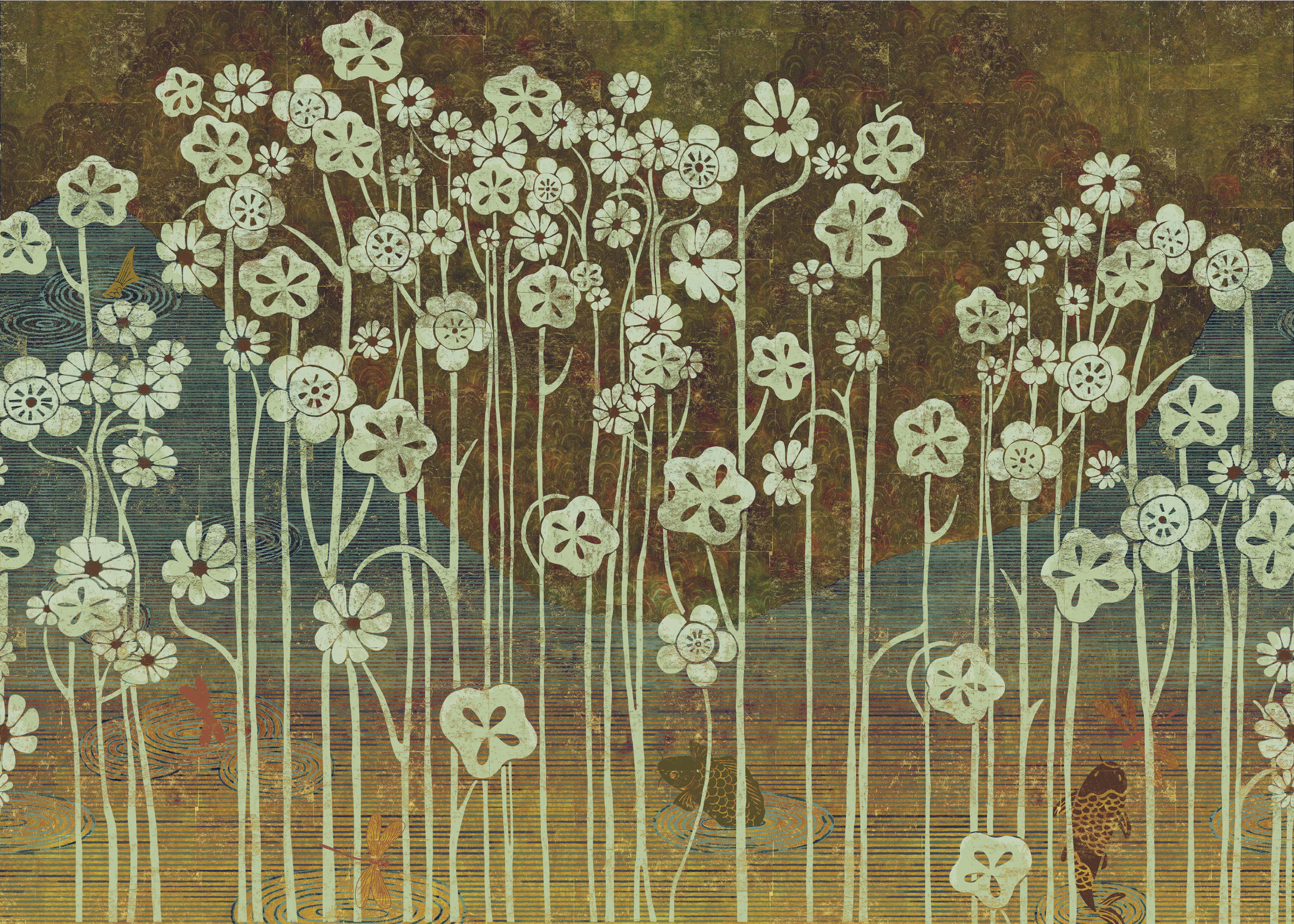 Élitis Les pays lointains — Un jardin enchanteur wallpaper