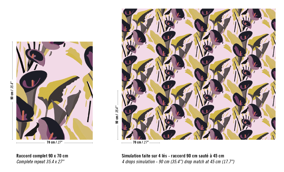 Élitis Arum — Une fièvre romantique wallpaper detail