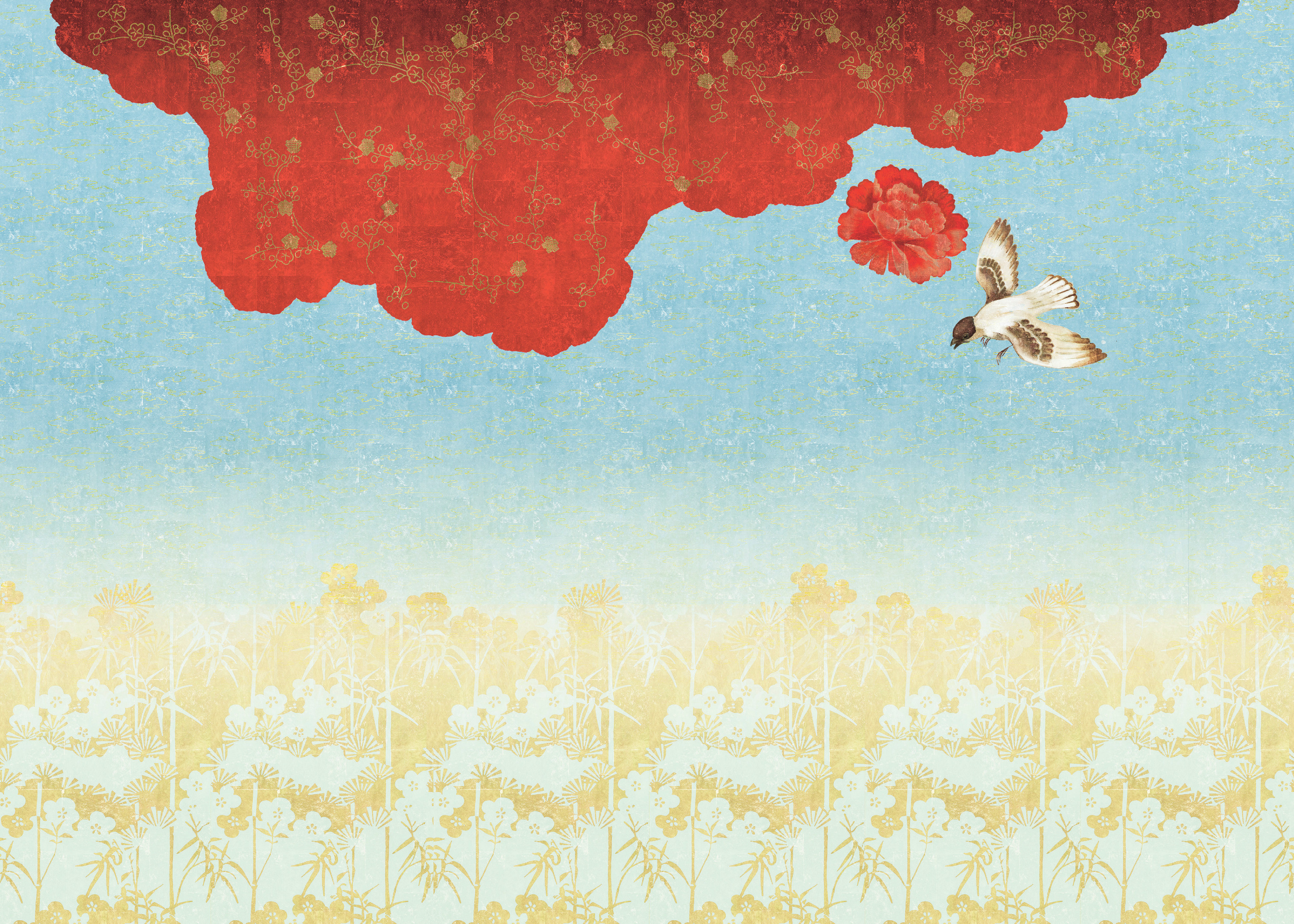 Élitis Nouvelles orientales — Une envolée artistique Non woven base wallpaper in Une envolée artistique