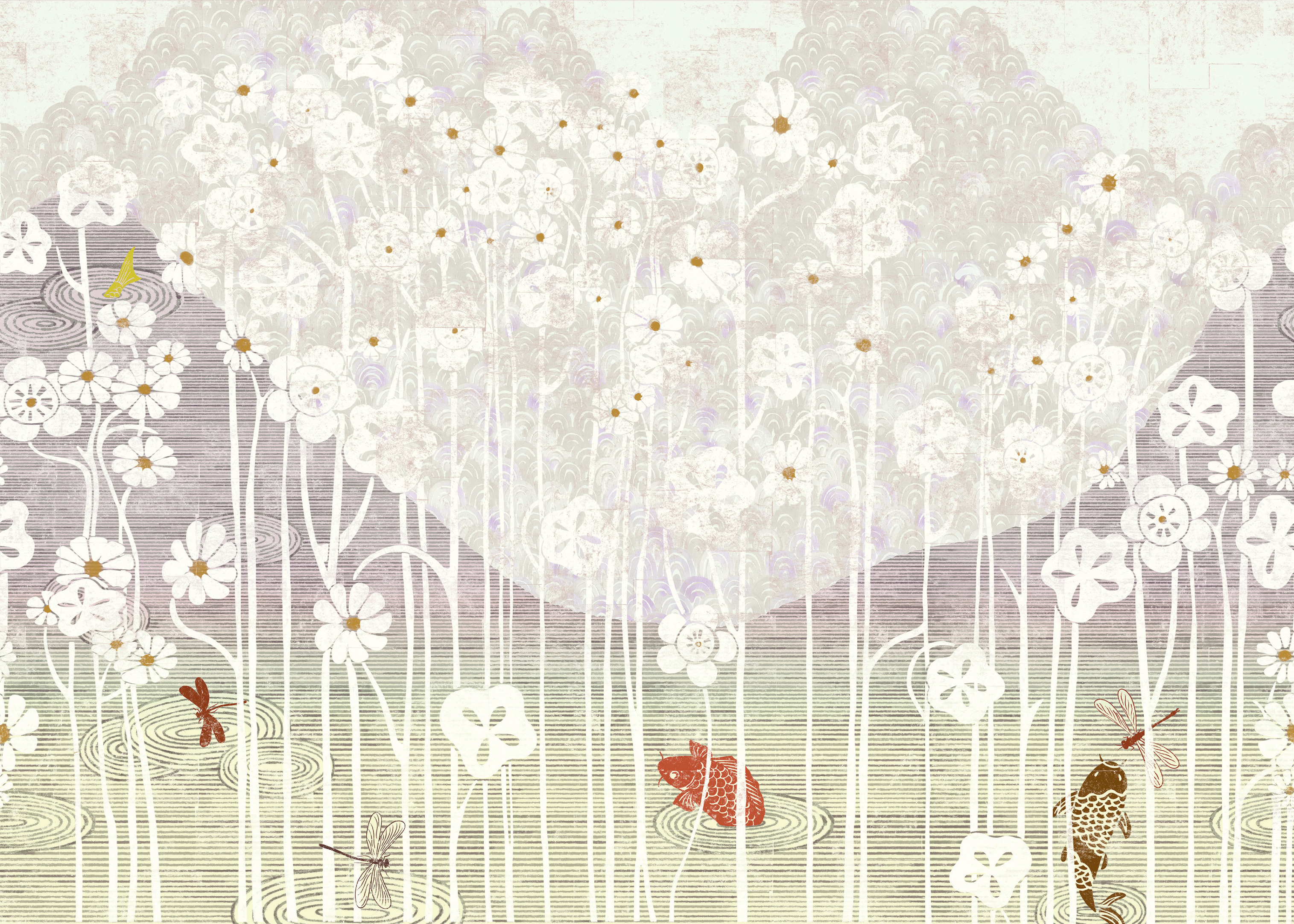 Élitis Les pays lointains — Eclats d'hiver Non woven base wallpaper in Eclats d'hiver