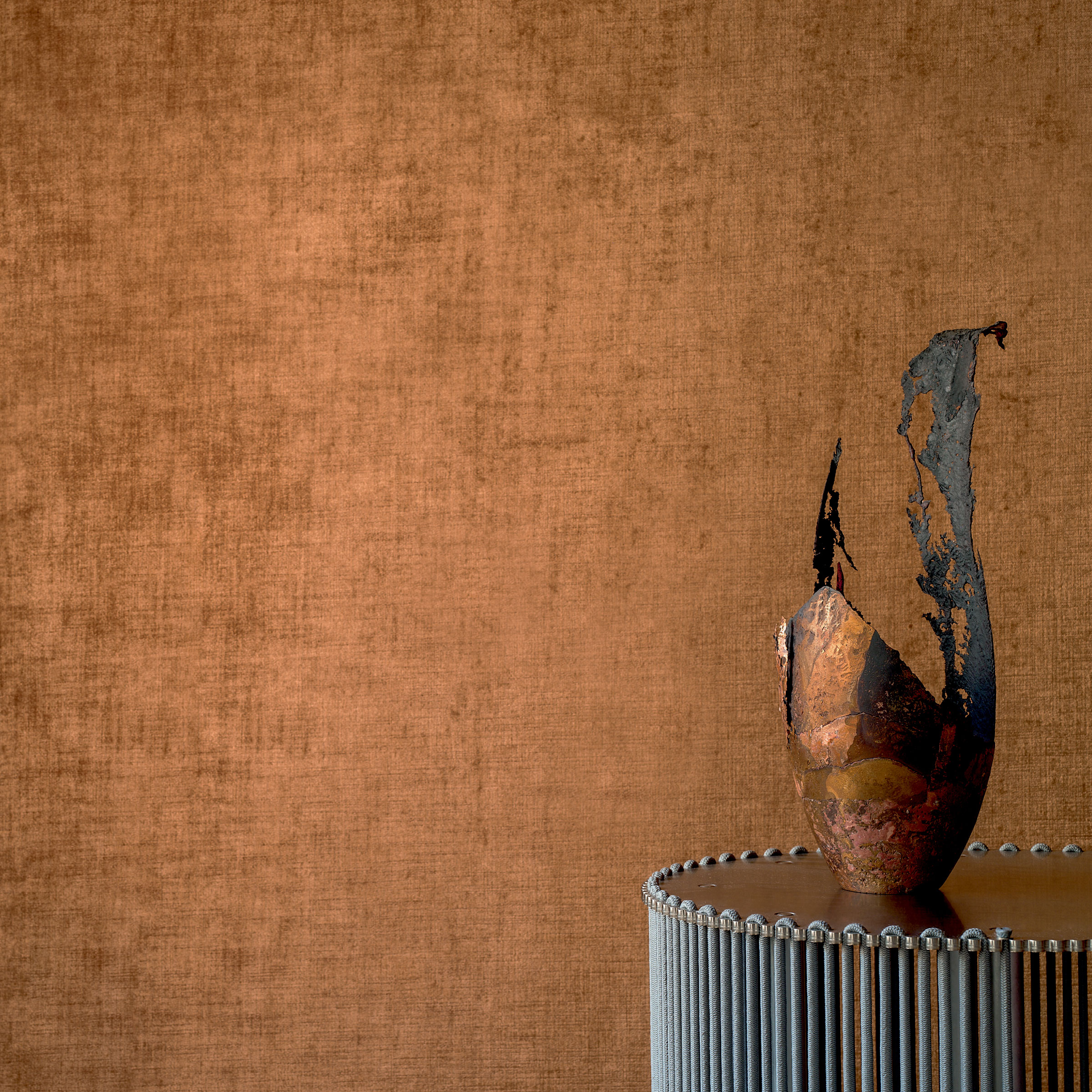 Élitis Alcôve — Blanc de brume wallpaper detail