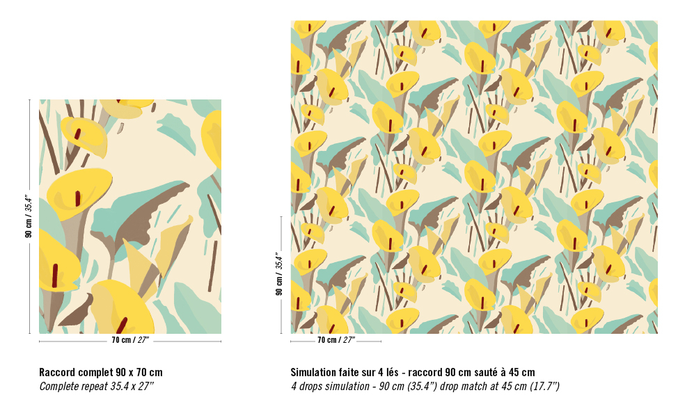 Élitis Arum — Les ailes du papillon wallpaper detail
