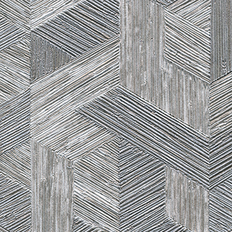 Élitis Juego de paja — Sculpture d'argent (métal) Vinyl on non woven backing wallpaper in Sculpture d'argent (métal)