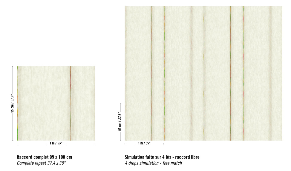 Élitis Volos — Eclat naturel wallpaper detail