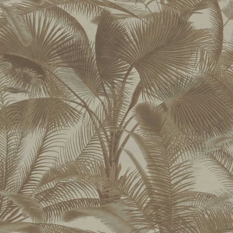 Thibaut Aida — Brown on Beige 100% Silk on Non Woven wallpaper in Brown on Beige