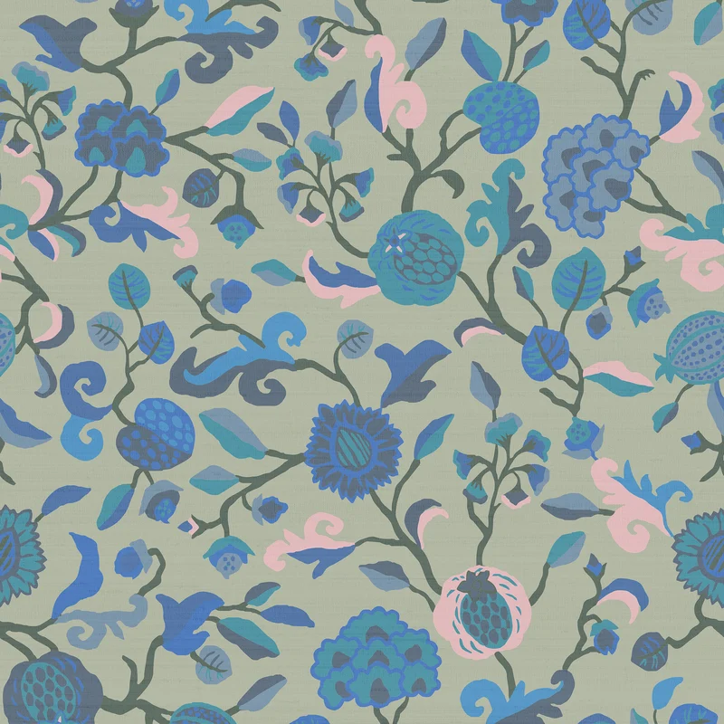 Thibaut Bayadere — Blue wallpaper
