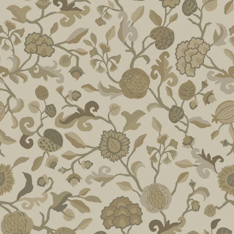 Thibaut Bayadere — Beige 70% Silk, 30% Lurex on Non Woven wallpaper in Beige