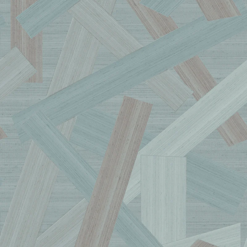 Thibaut Rigoletto — Blue 65% Silk, 35% Lurex on Non Woven wallpaper in Blue