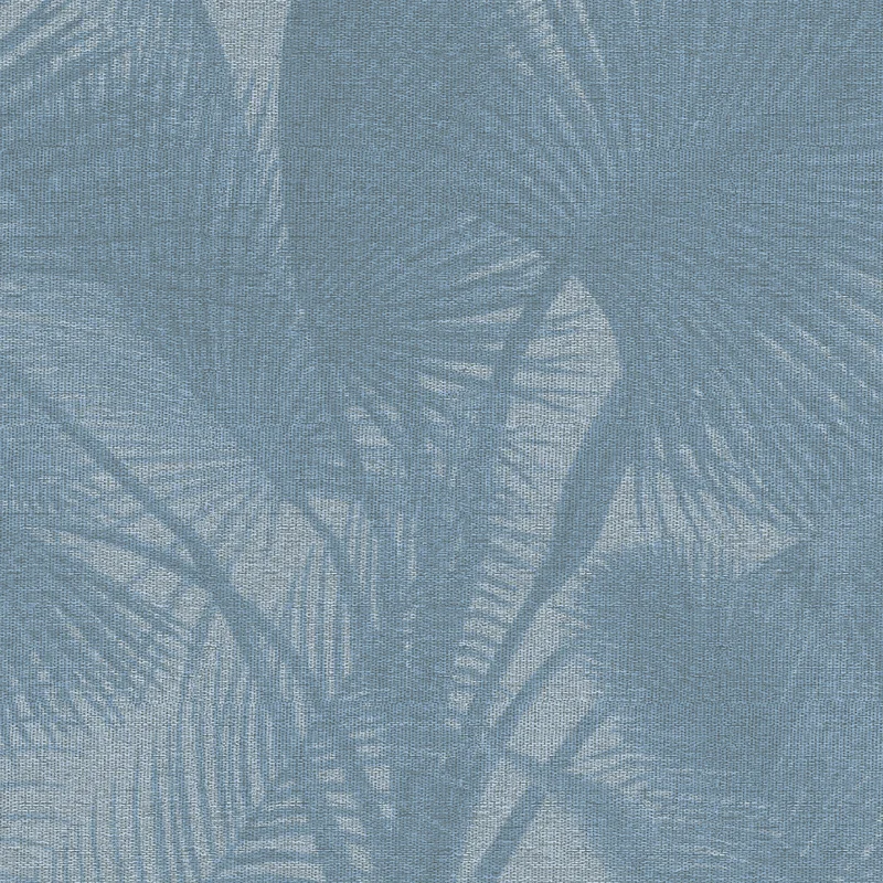 Thibaut Conrad Mural - 8 Panel Set — Blue Raffia on Non Woven wallpaper in Blue