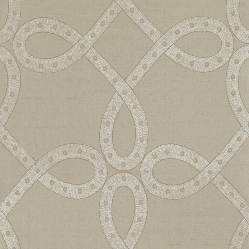 Thibaut Salina Ribbon — Linen Wallpaper wallpaper in Linen