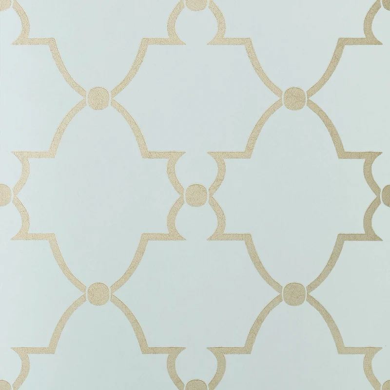 Thibaut Lucian — Metallic on Robin'S Egg Non Woven wallpaper in Metallic on Robin'S Egg