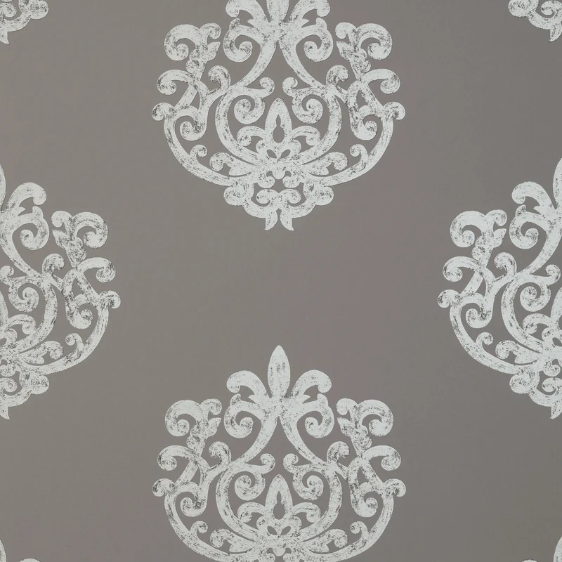 Thibaut Arran — Metallic on Dark Taupe Non Woven wallpaper in Metallic on Dark Taupe