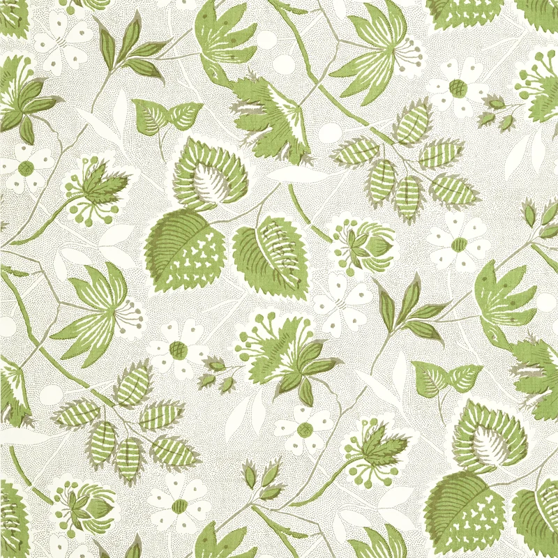 Thibaut Indienne Hazel — Green and Beige Non Woven wallpaper in Green and Beige