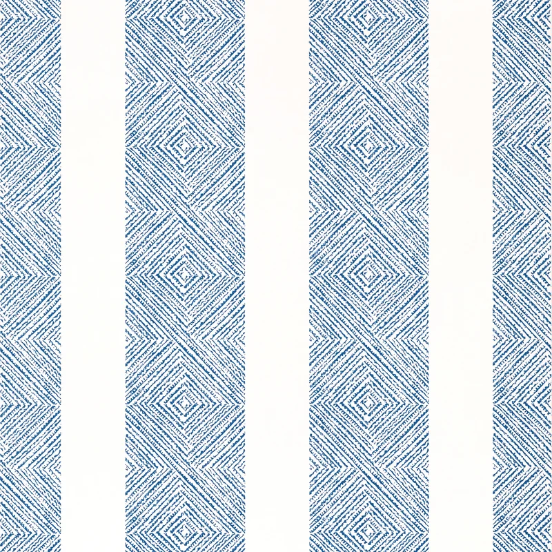 Thibaut Clipperton Stripe — Navy Non Woven wallpaper in Navy