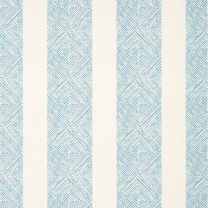 Thibaut Clipperton Stripe — Blue on Natural wallpaper
