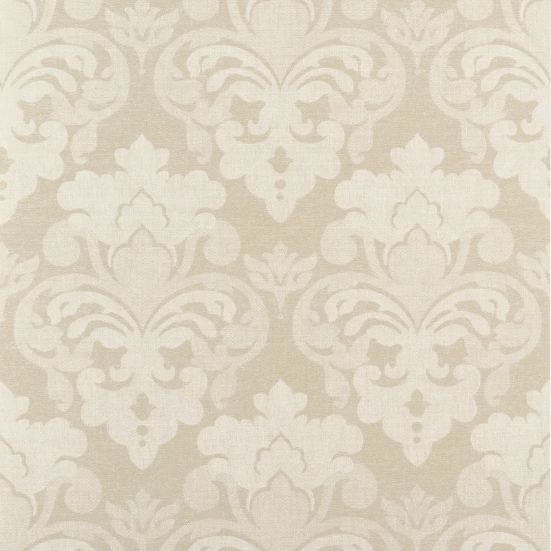 Thibaut Darcey Damask — Ivory Non Woven wallpaper in Ivory