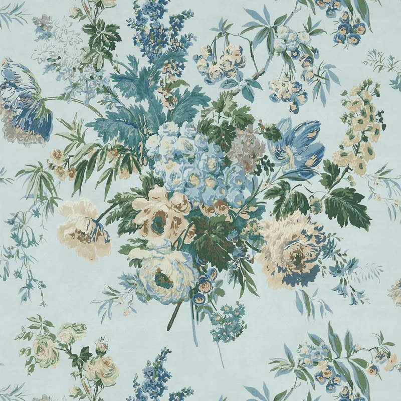 Thibaut Garden Club — Blue Non Woven wallpaper in Blue