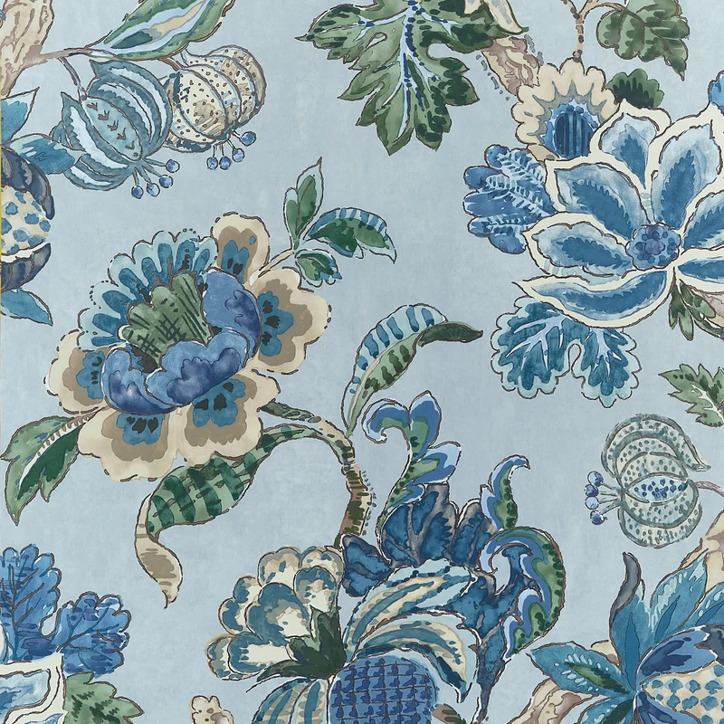 Thibaut Stockbridge — Blue Non Woven wallpaper in Blue