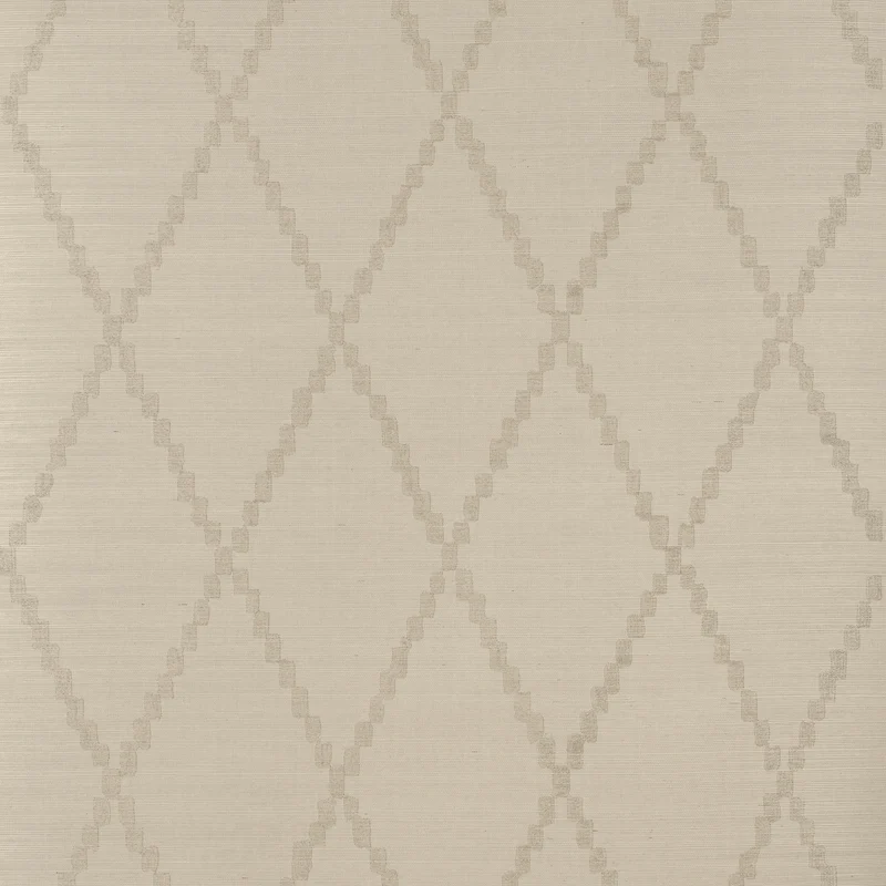 Thibaut Ribbon Sisal — Cream Sisal on Non Woven wallpaper in Cream
