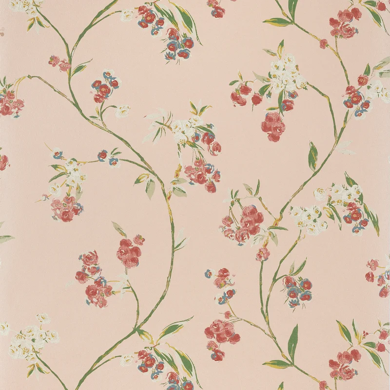 Thibaut Edo Bloom — Blush on Pearl Non Woven wallpaper in Blush on Pearl