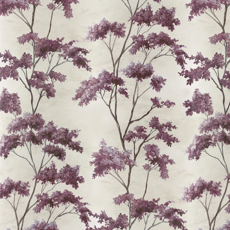 Thibaut Dalton — Eggplant on Pearl Non Woven wallpaper in Eggplant on Pearl