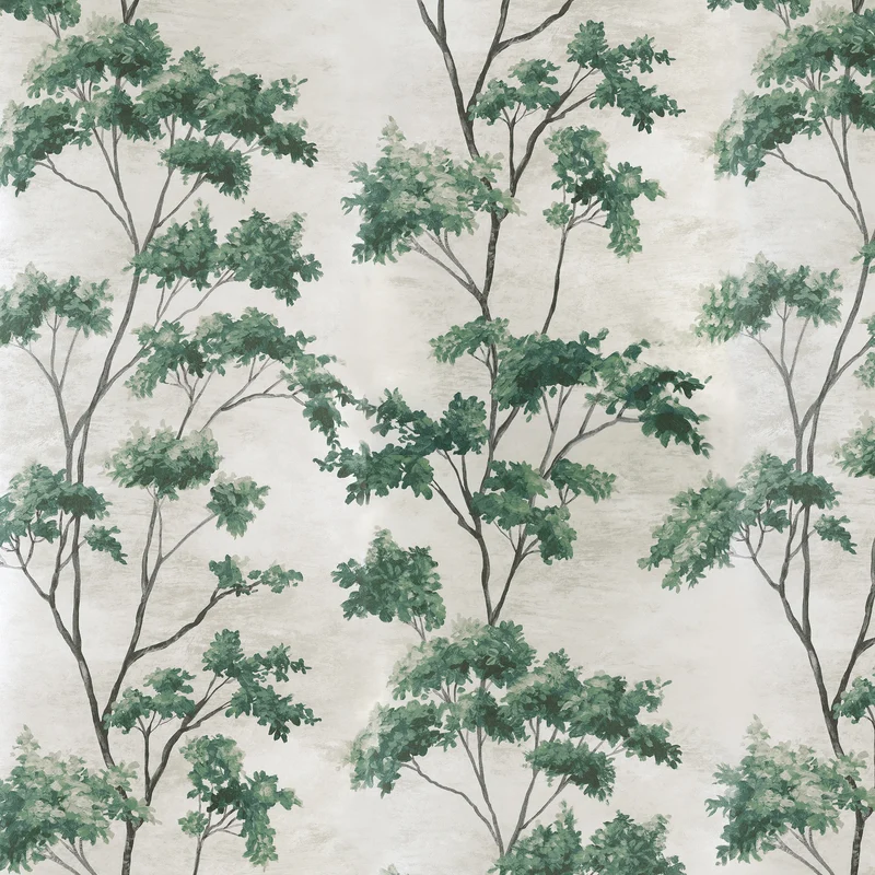 Thibaut Dalton — Green on Pearl Non Woven wallpaper in Green on Pearl