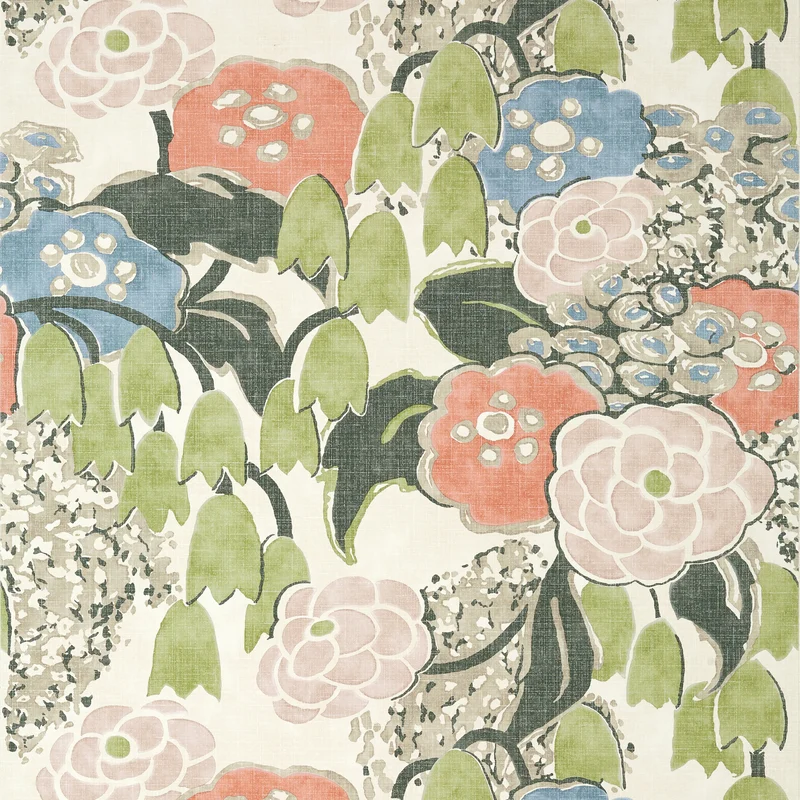 Thibaut Laura — Blush and Green Non Woven wallpaper in Blush and Green