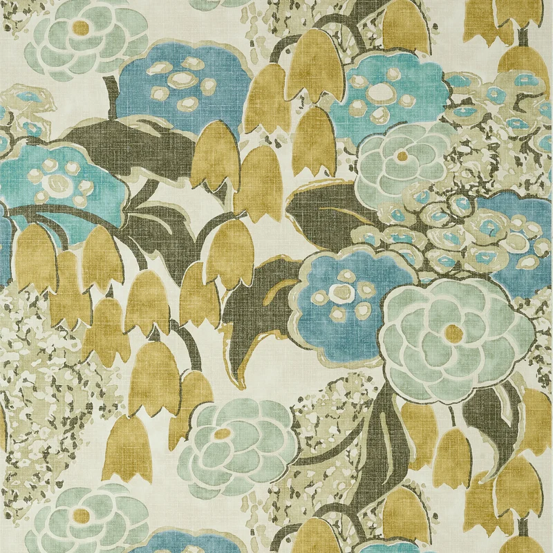 Thibaut Laura — Sage and Gold Non Woven wallpaper in Sage and Gold