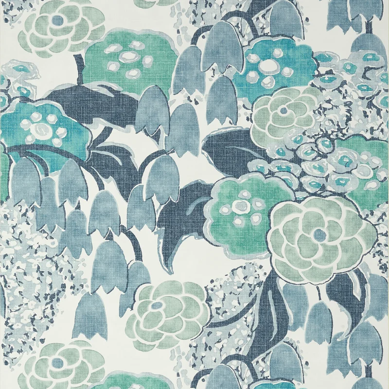 Thibaut Laura — Blue Non Woven wallpaper in Blue