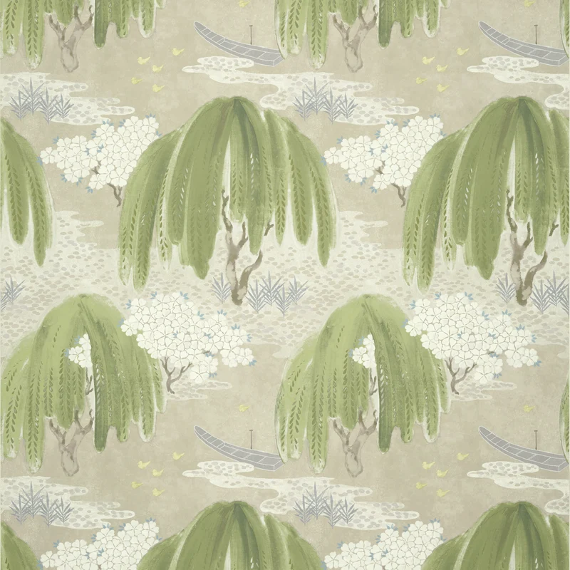 Thibaut Willow Tree — Beige Non Woven wallpaper in Beige