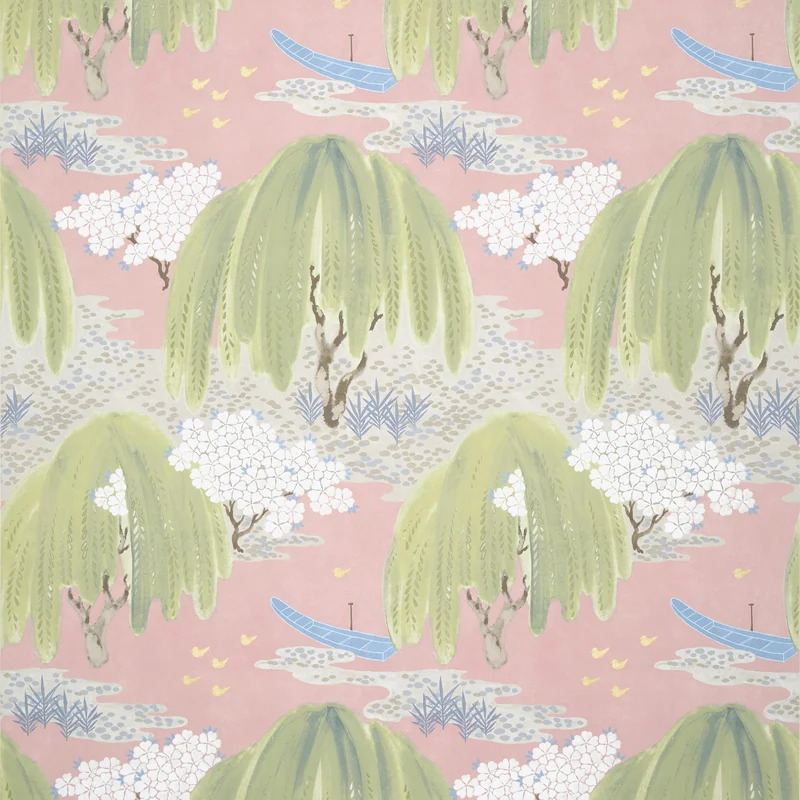 Thibaut Willow Tree — Blush Non Woven wallpaper in Blush