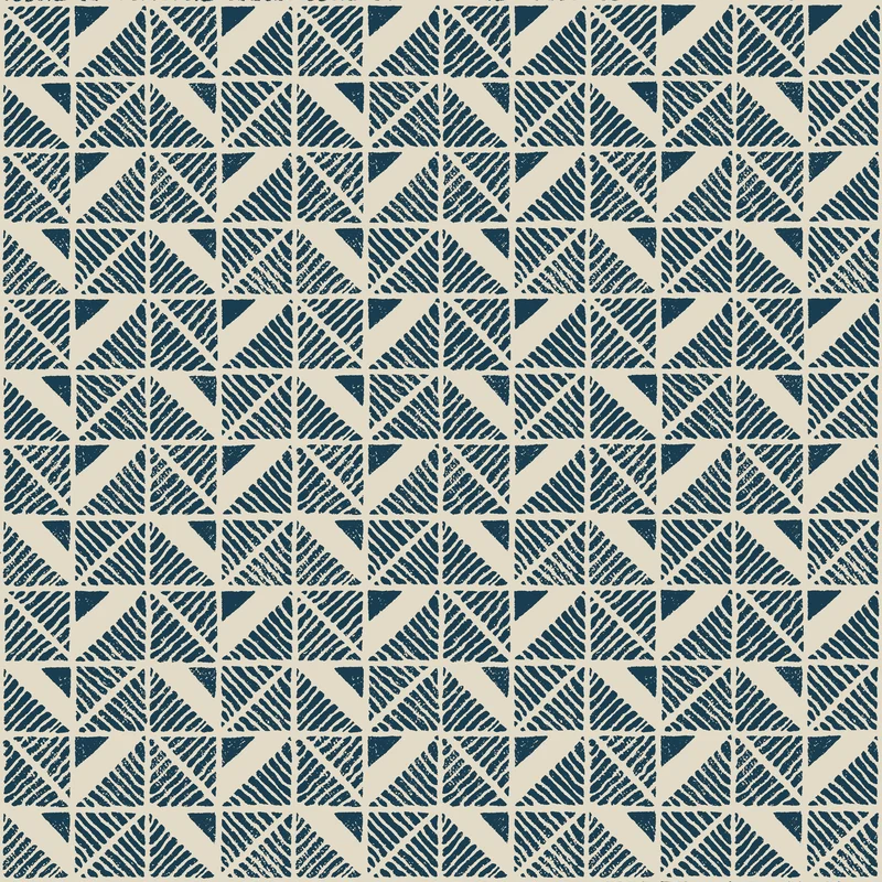 Thibaut Bloomsbury Square — Navy Wallpaper wallpaper in Navy